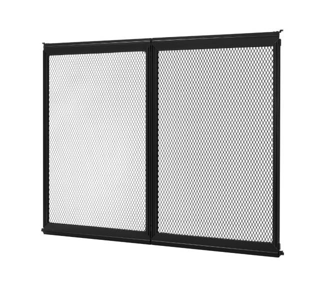 Aliuminio grotelių apsauga durims su šunims8