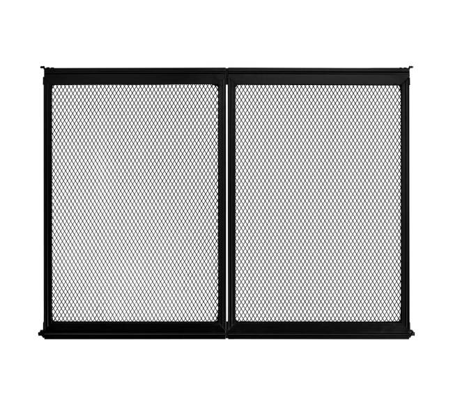 Aliuminio grotelių apsauga durims su šunims9