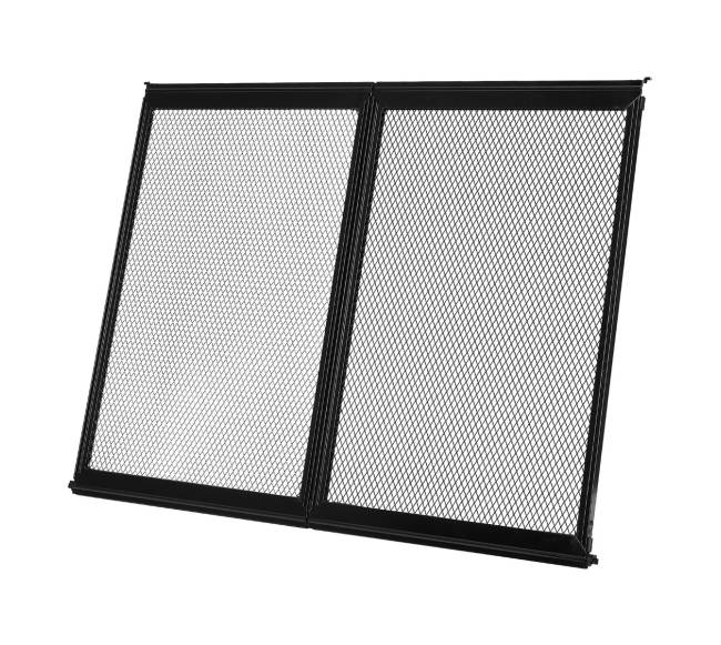 Aliuminio grotelių apsauga durims su šunims10