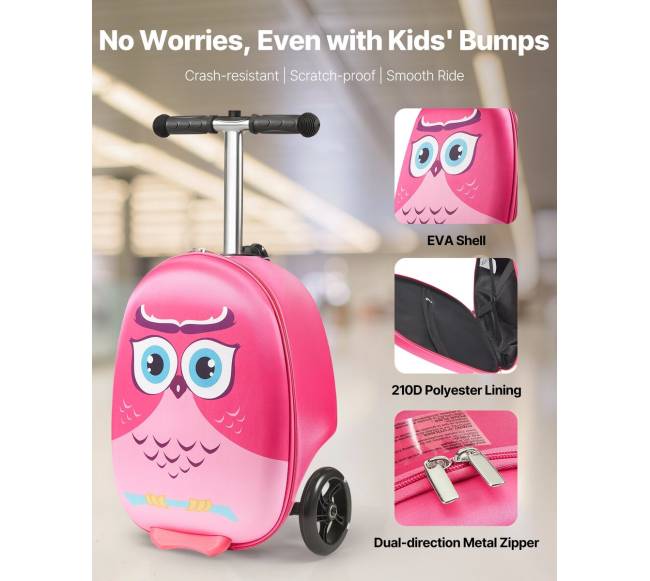 Vaikiškas paspirtukas-lagaminas su šviesos ratukais1