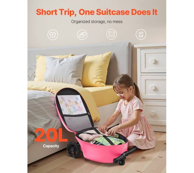 Vaikiškas paspirtukas-lagaminas su šviesos ratukais5