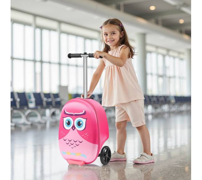 Vaikiškas paspirtukas-lagaminas su šviesos ratukais7