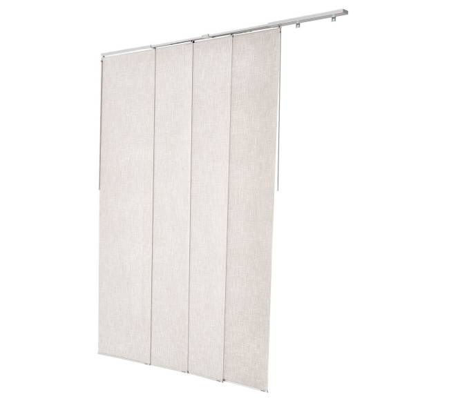 Pilkais paneliniomis žaliuzėmis 116-218 cm.10