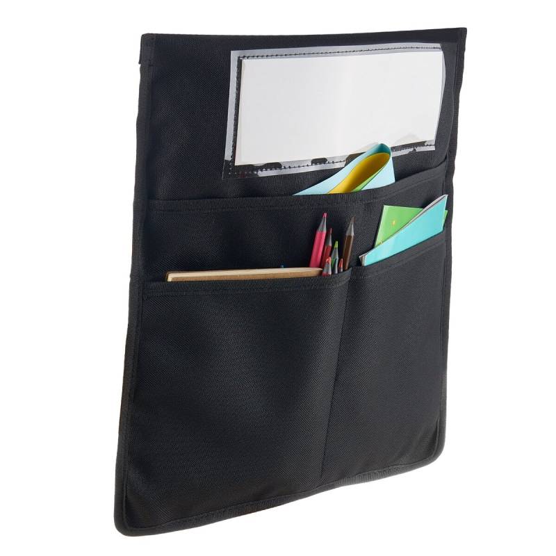 Klasės kėdžių kišenės 24 vnt. su vardine etikete juodos0