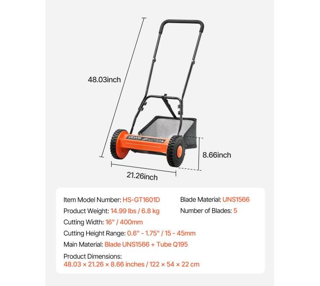 16 cm rankinis cilindrinis vejapjovė 5 ašmenų6