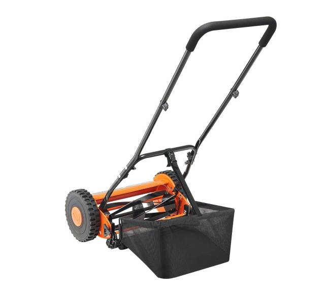 14" rankinis vejapjovė su 5 ašmenimis ir reguliuojamu aukščiu9