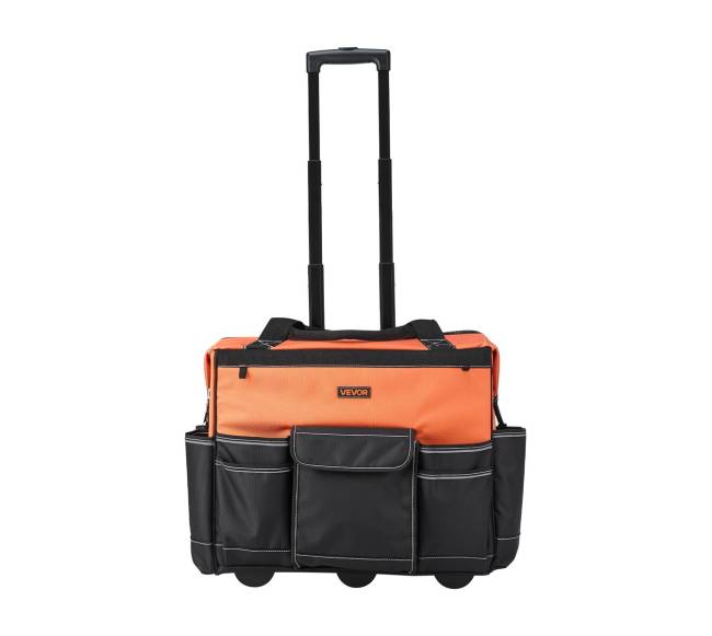 Riedantis įrankių krepšys su 27 kišenėmis0