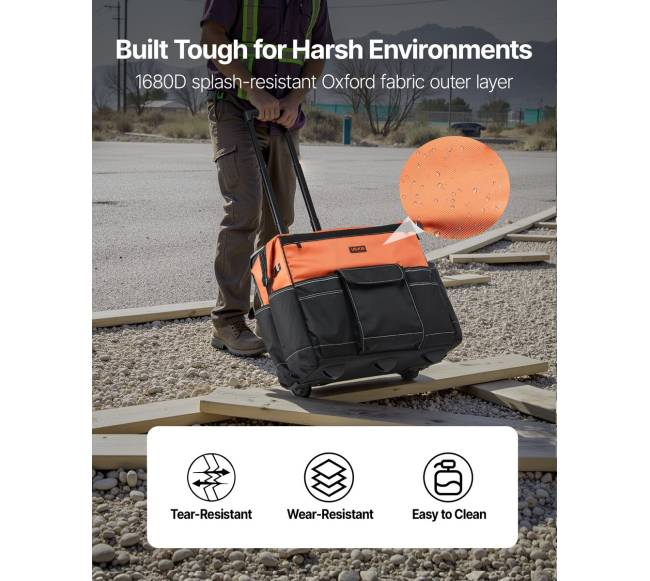 Riedantis įrankių krepšys su 27 kišenėmis2