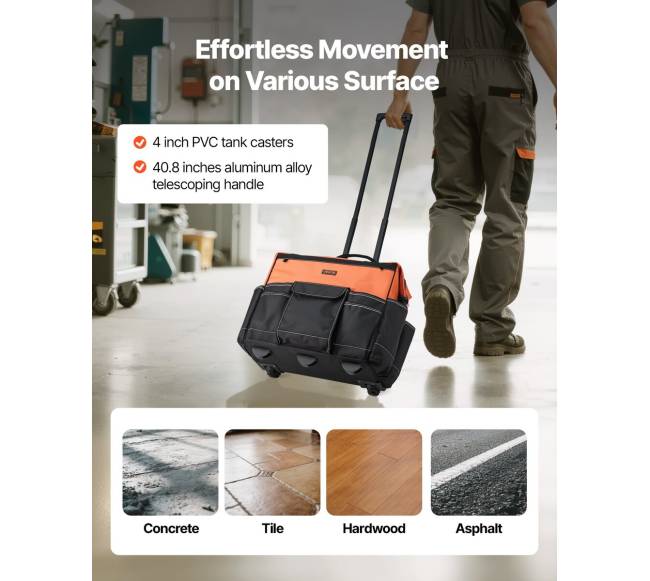 Riedantis įrankių krepšys su 27 kišenėmis3