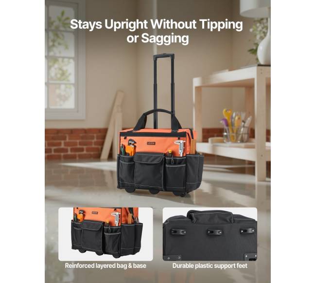 Riedantis įrankių krepšys su 27 kišenėmis4