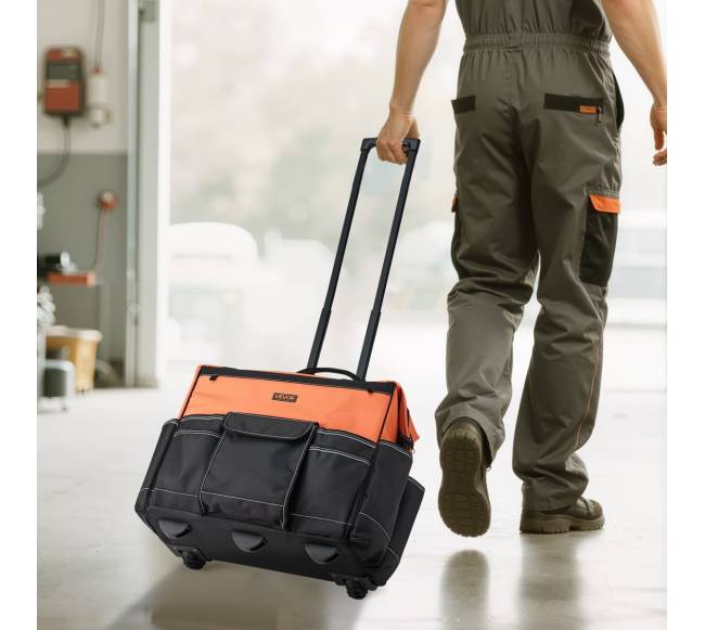 Riedantis įrankių krepšys su 27 kišenėmis7