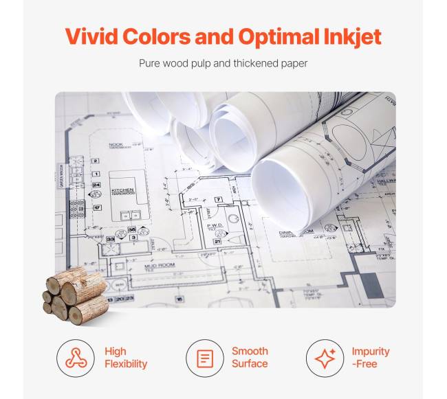 Ploto spausdintuvo popierius 24 cm x 152 m4