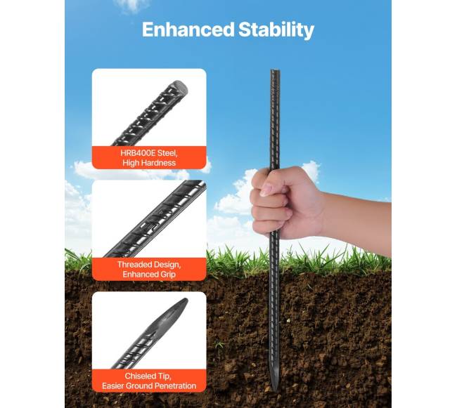 16 vnt. 41 cm ilgio armatūros kuoliukų2