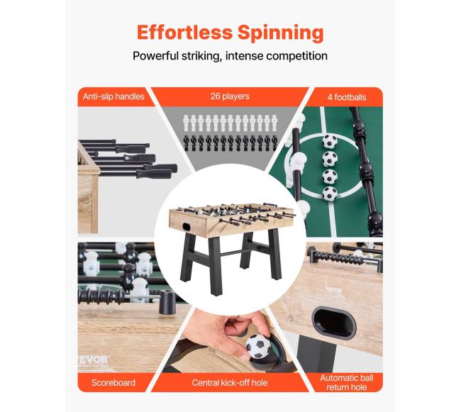 140 cm stalo futbolo žaidimų stalas namams2