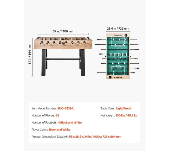 140 cm stalo futbolo žaidimų stalas namams6