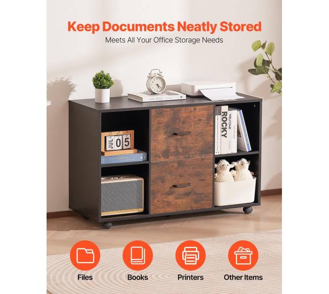 medinė spintelė su 2 stalčiais ir lentynomis1