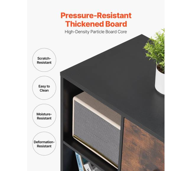 medinė spintelė su 2 stalčiais ir lentynomis4