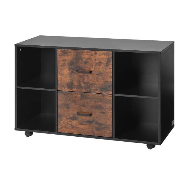 medinė spintelė su 2 stalčiais ir lentynomis8