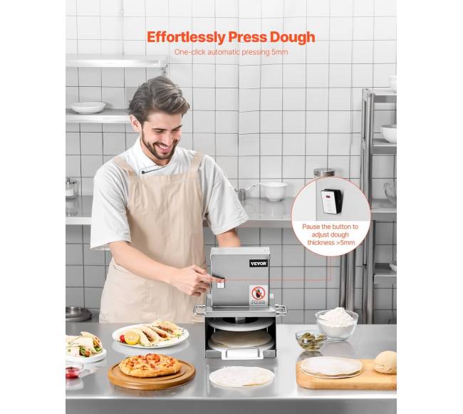 Elektrinė 15 cm picos tešlos presas2