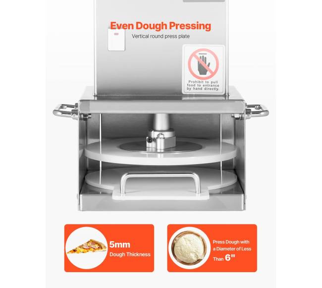 Elektrinė 15 cm picos tešlos presas3