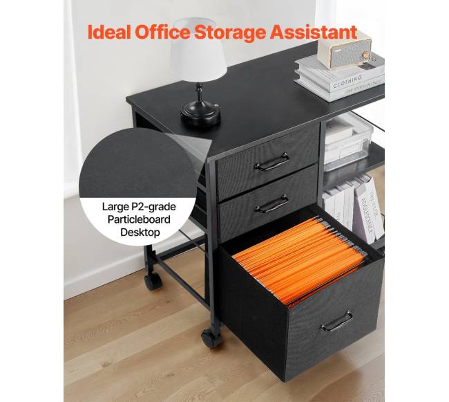 mobilus metalinis failų kabinetas su 3 audinio stalčiais juodas6