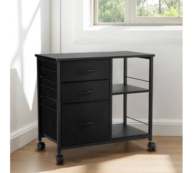 mobilus metalinis failų kabinetas su 3 audinio stalčiais juodas7