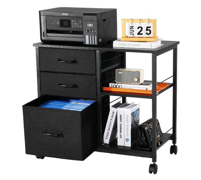 mobilus metalinis failų kabinetas su 3 audinio stalčiais juodas8