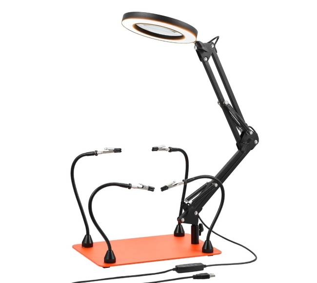 Magnetinė litavimo stotis su LED lempa0