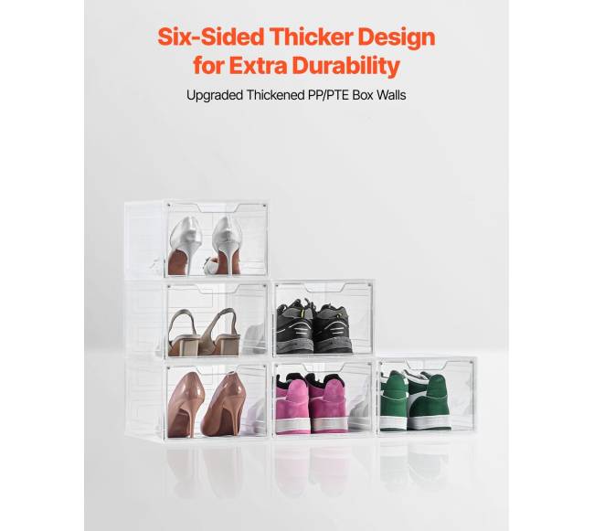 Permatomos batų dėžės 6vnt1