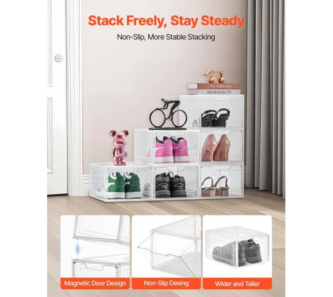 Permatomos batų dėžės 6vnt2