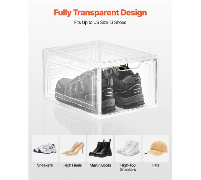 Permatomos batų dėžės 6vnt5