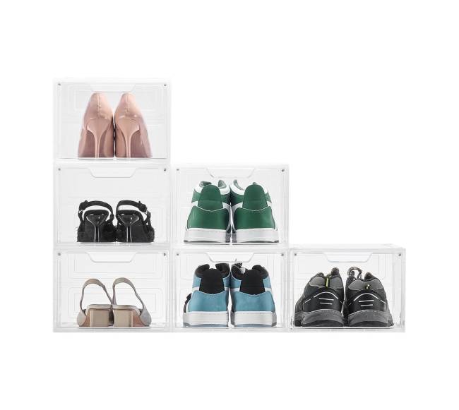 Permatomos batų dėžės 6vnt10