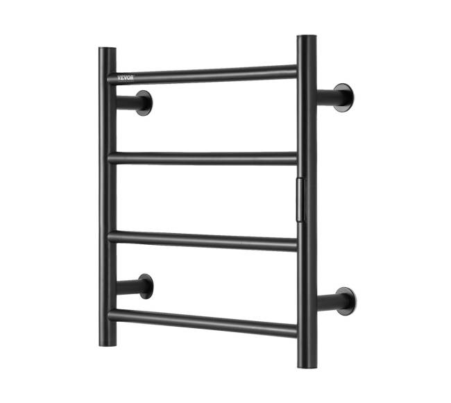 Sieninis juodas rankšluosčių džiovintuvas 4 strypų0