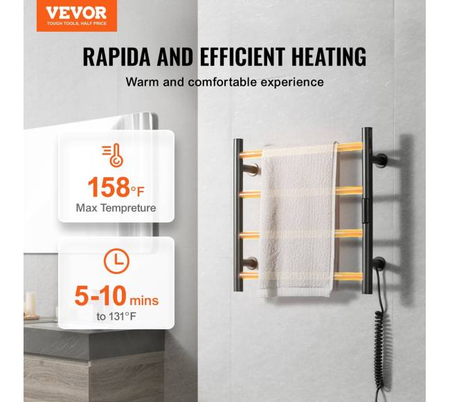 Sieninis juodas rankšluosčių džiovintuvas 4 strypų1