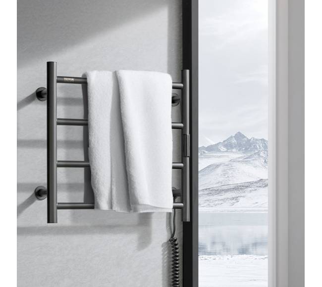 Sieninis juodas rankšluosčių džiovintuvas 4 strypų7