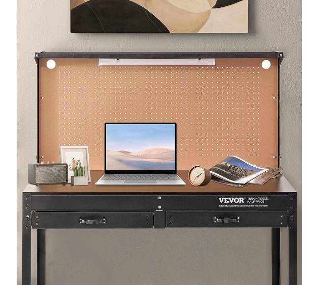 Daugiafunkcinis darbastalis su lentyna ir elektros lizdais7