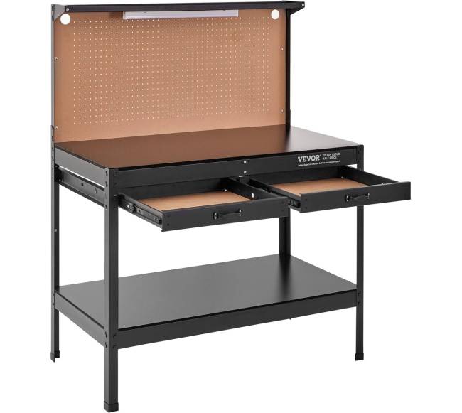 Daugiafunkcinis darbastalis su lentyna ir elektros lizdais9