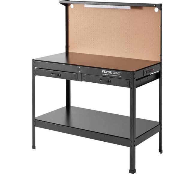 Daugiafunkcinis darbastalis su lentyna ir elektros lizdais10