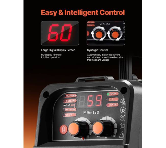 130A 3-in-1 suvirinimo aparatas MIG3