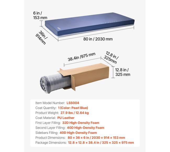 Medicininis lovos čiužinys atsparus vandeniui6