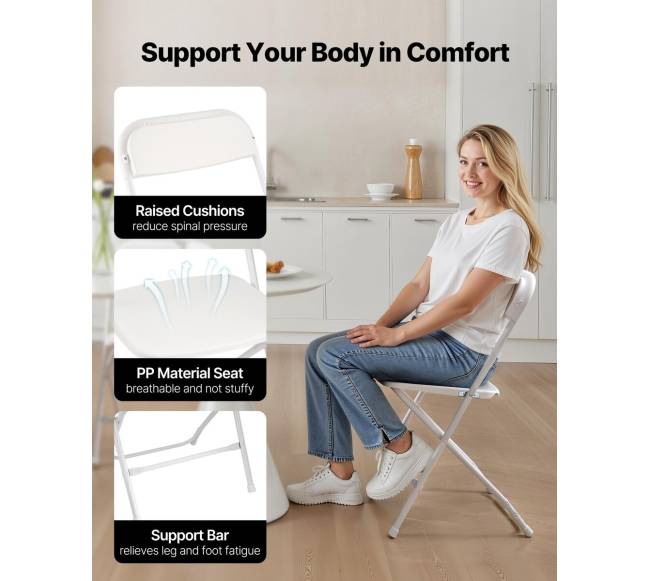 4 sulankstomos plastikinės kėdės su metaliniu rėmu3