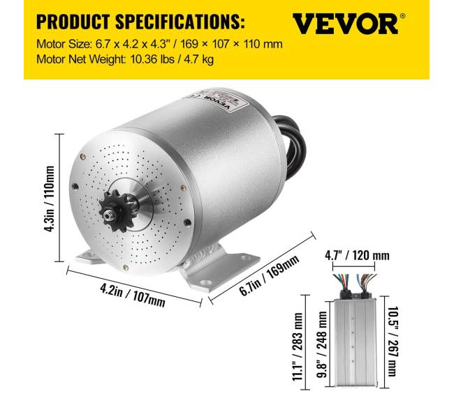 Elektros variklis 72V 3000W elektriniam dviračiui6