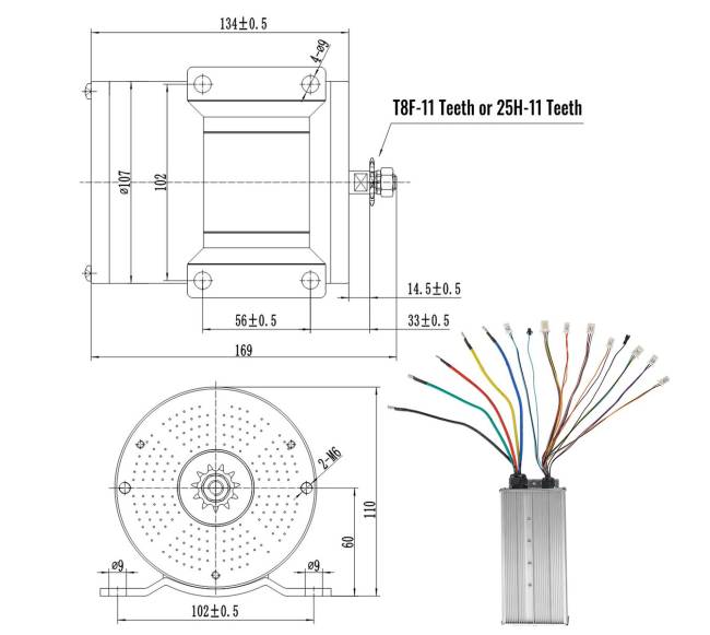 Elektros variklis 72V 3000W elektriniam dviračiui8