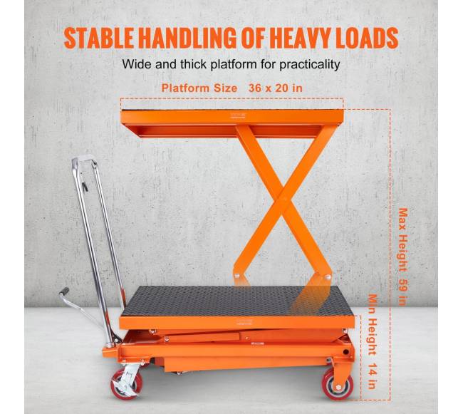 Hidraulinis keltuvas vežimėlis, 350 kg talpa2