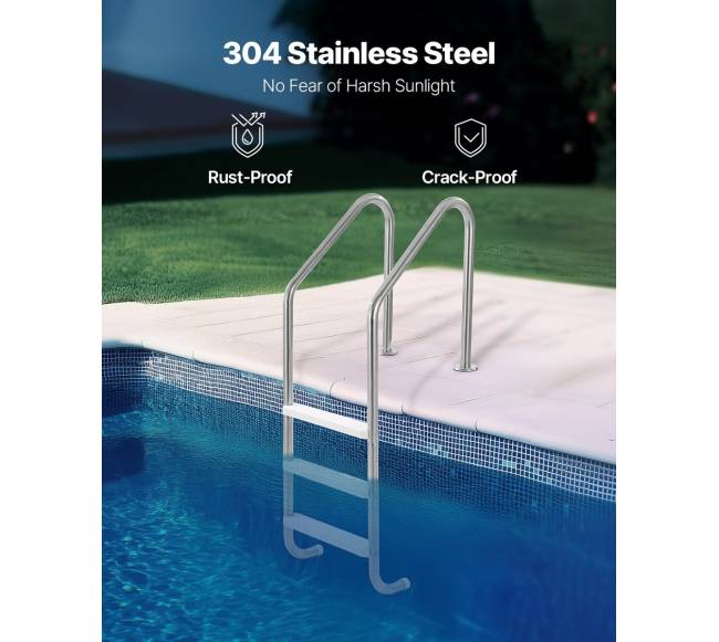 Nerūdijančio plieno baseino kopėčios 3 žingsniai2