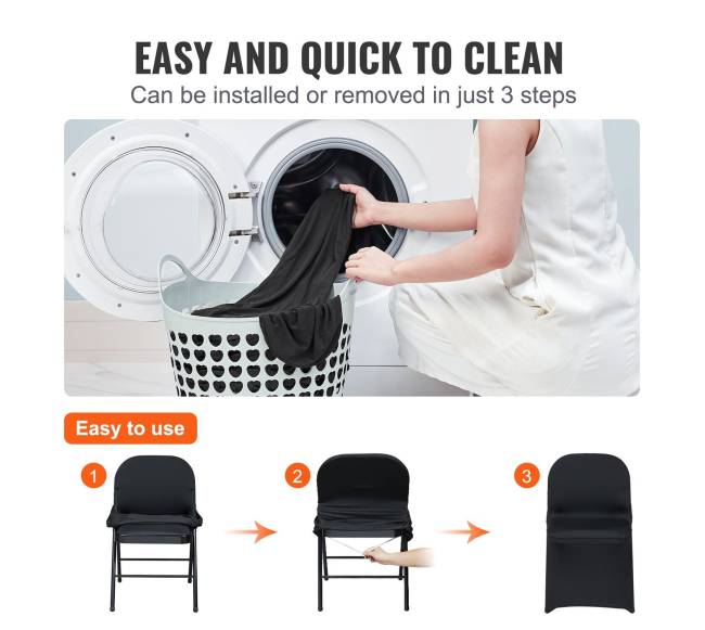 Juodos kėdžių užvalkalai, 100 vnt.3