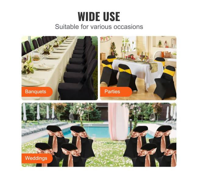 Juodos kėdžių užvalkalai, 100 vnt.5