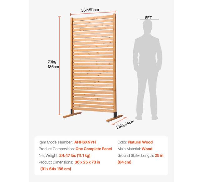 Medinė privatumo siena6