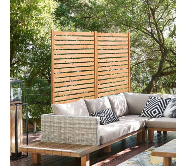 Medinė privatumo siena7