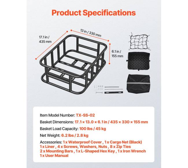 Galinė dviračio krepšio lietaus danga6